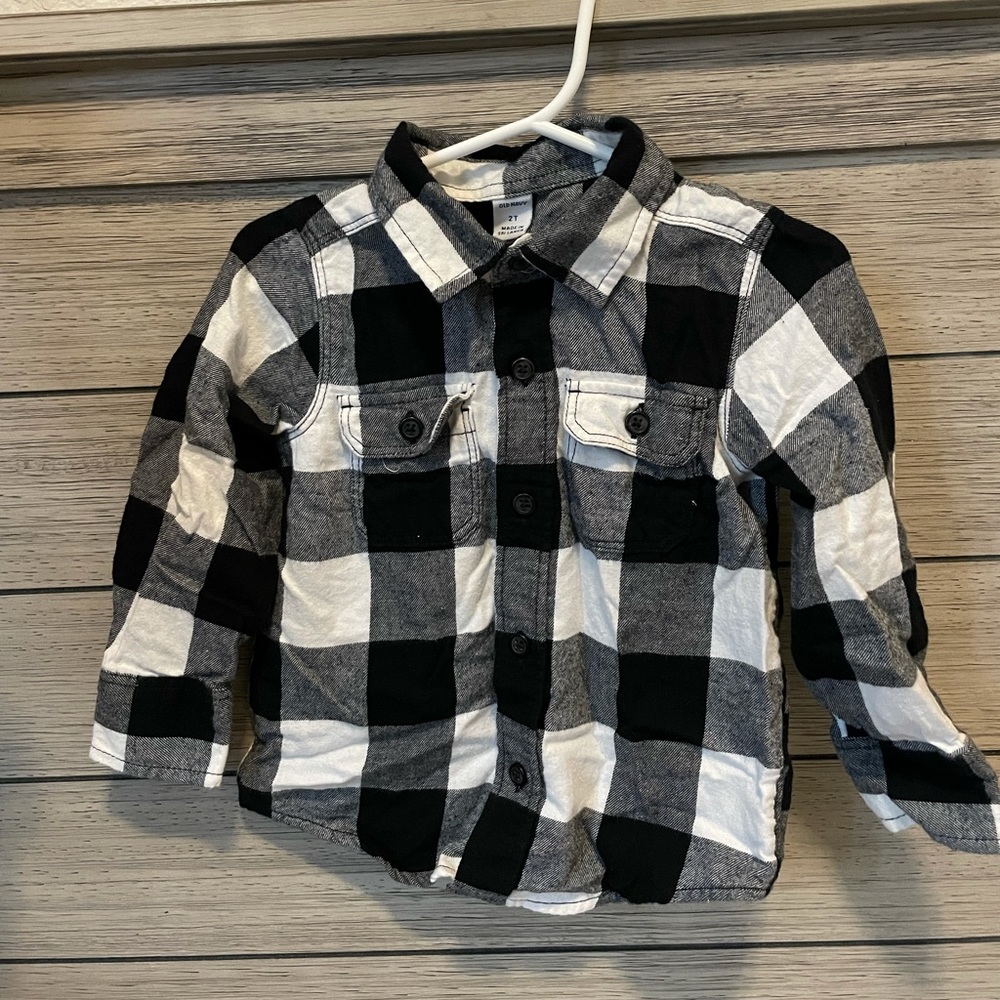 Black & White Toddler Flannel